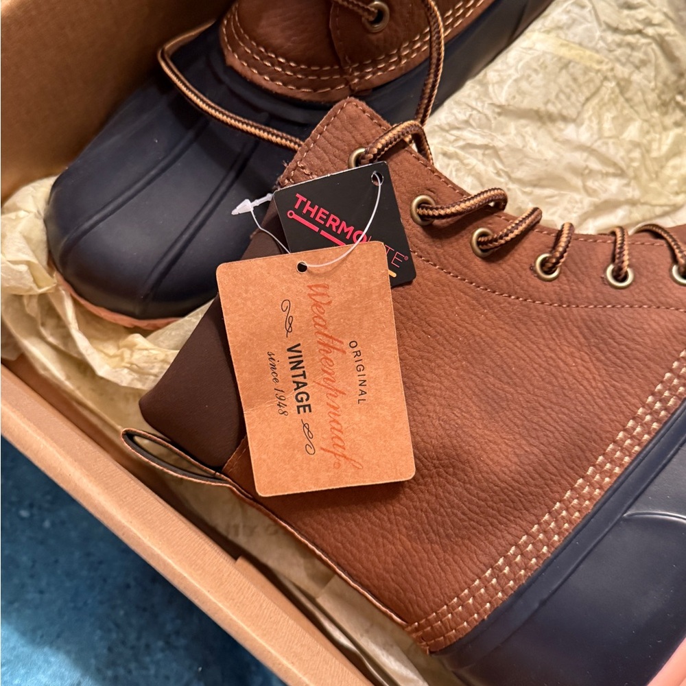 Weatherproof Brown and Black Rain & Snow Boots All-Weather Protection